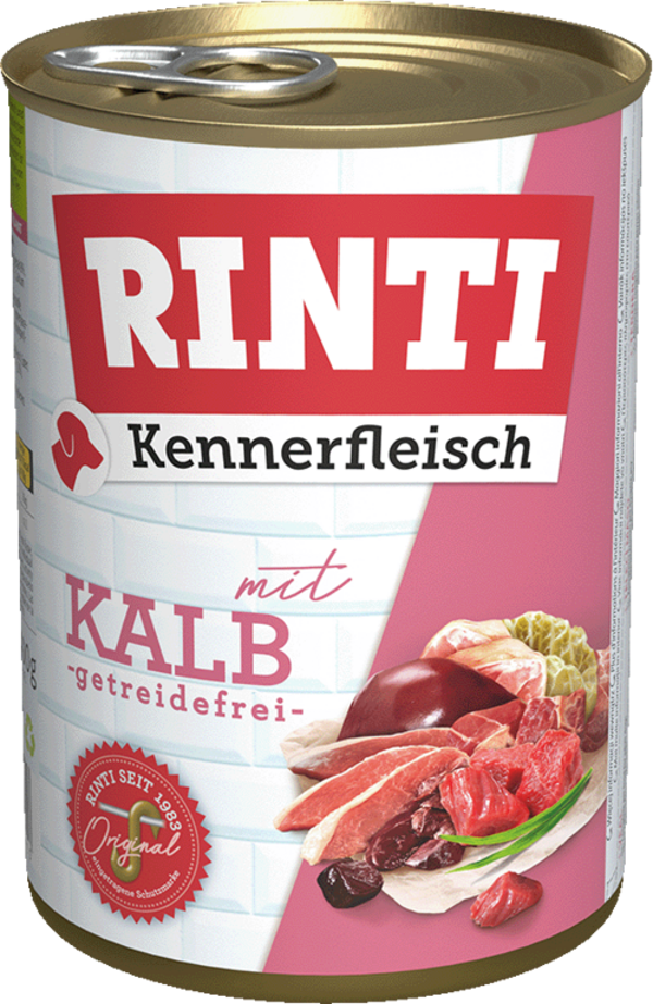 Rinti Kennerfleisch Kalb   |  Dose   |  400g Hundenassfutter