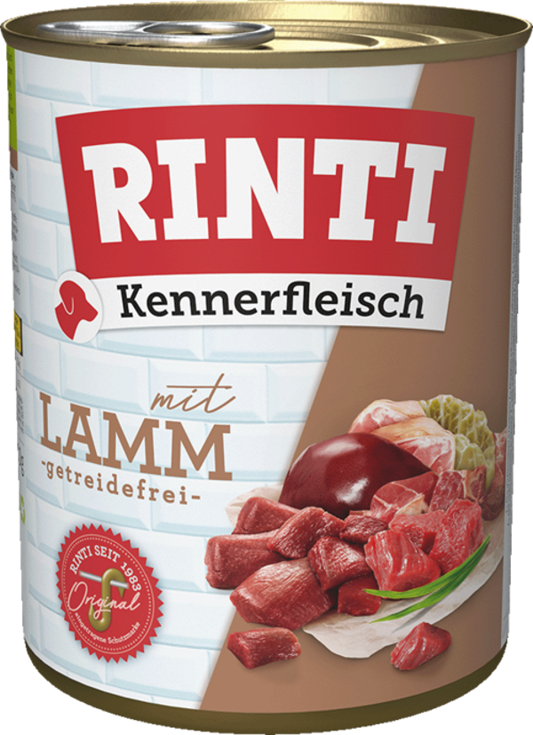 Rinti Kennerfleisch Lamm   |  Dose   |  800g Hundenassfutter
