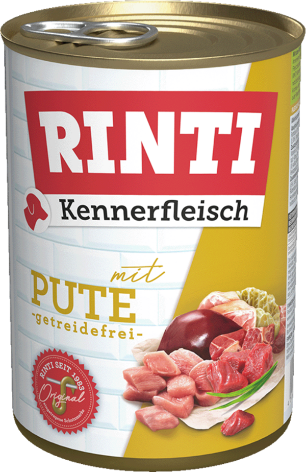 Rinti Kennerfleisch Pute   |  Dose   |  400g Hundenassfutter
