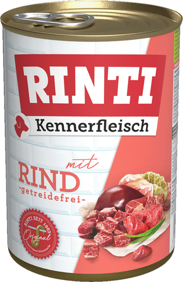 Rinti Kennerfleisch Rind   |  Dose   |  400g Hundenassfutter