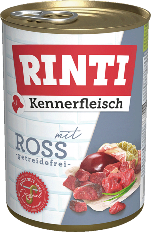 Rinti Kennerfleisch Ross   |  Dose   |  400g Hundenassfutter