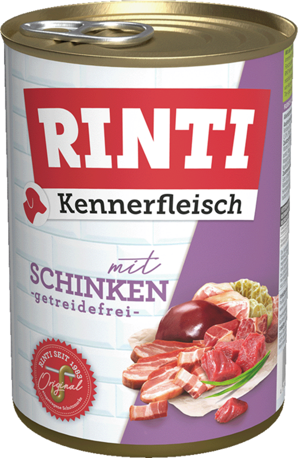 Rinti Kennerfleisch Schinken   |  Dose   |  400g Hundenassfutter