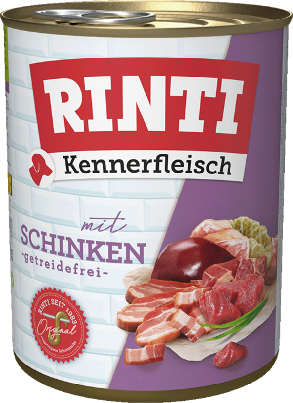 Rinti Kennerfleisch Schinken   |  Dose   |  800g Hundenassfutter
