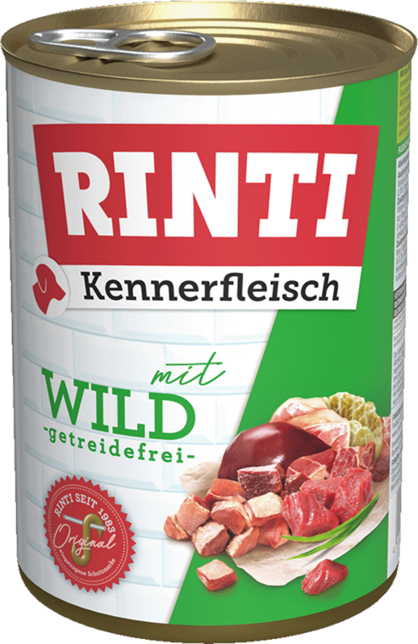 Rinti Kennerfleisch Wild   |  Dose   |  400g Hundenassfutter