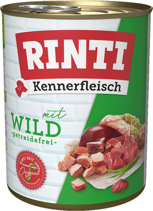 Rinti Kennerfleisch Wild   |  Dose   |  800g Hundenassfutter