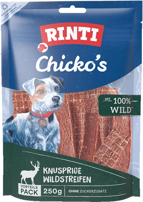 Rinti Chicko Maxi Wild Vorratspack   |  Beutel   |  250g Hundeleckerli