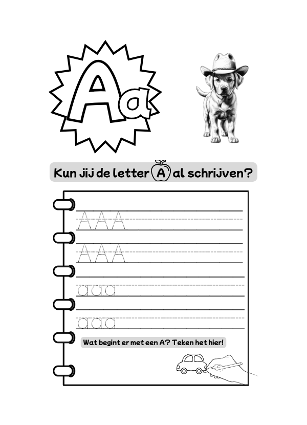 ABC leerboek — linker bladzijde
