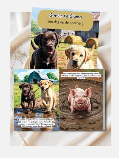 Een dag op de boerderij — prentenboek boerderijdieren voor peuters en kleuters van 3-8 jaar