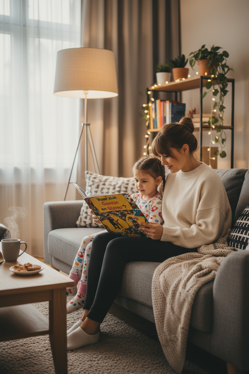 Rustige bedtijdroutine met voorlezen