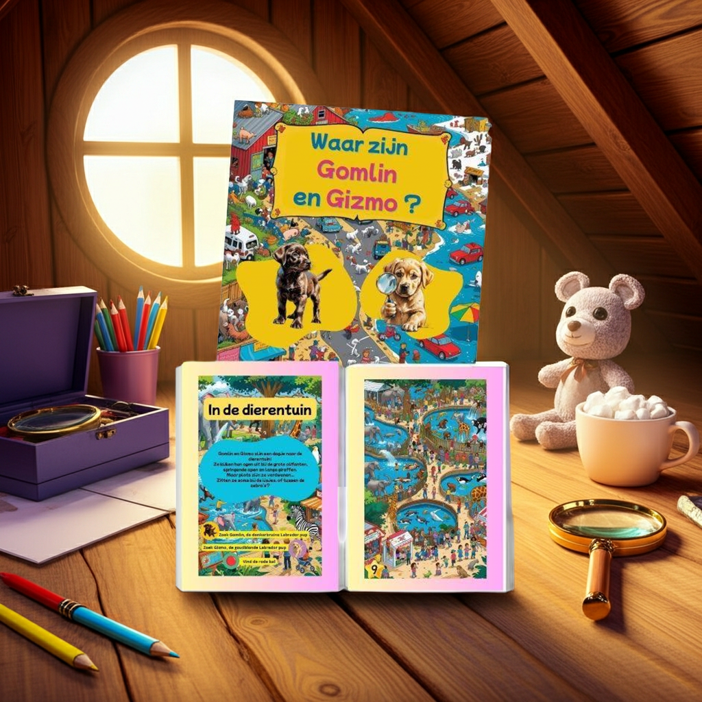 Kinderboeken serie honden Gomlin en Gizmo — drie boeken voordeelpakket 3-8 jaar