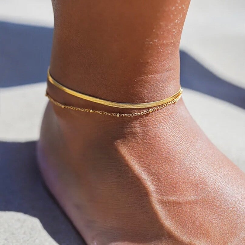 Fusskettchen "Lana“ Gold