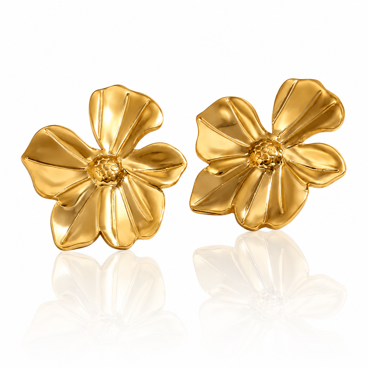 Ohrringe "Fleur“ 18K vergoldet