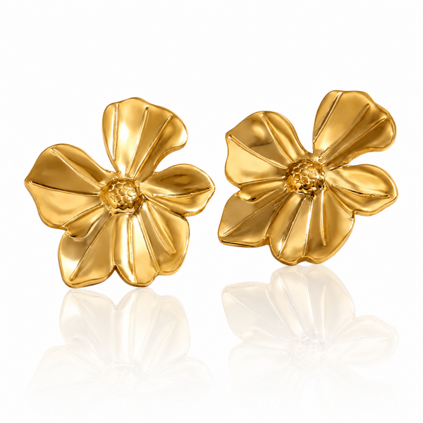 Ohrringe "Fleur“ 18K vergoldet