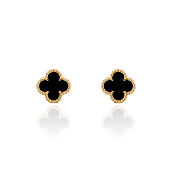 Ohrringe „Clover“ Gold/Schwarz
