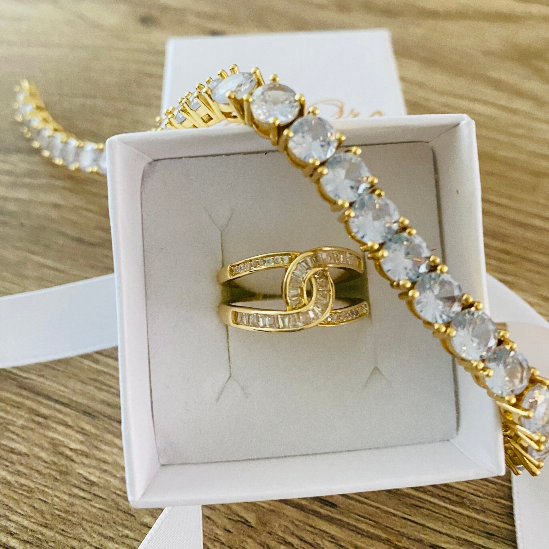 Ring "CC“ 18K vergoldet