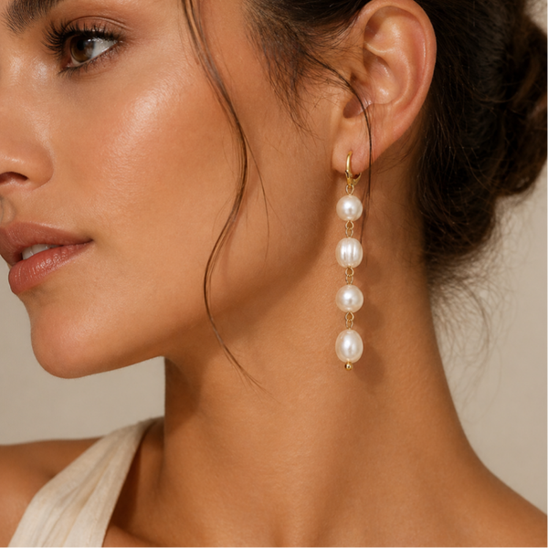 Ohrringe „Perla“ 18K vergoldet