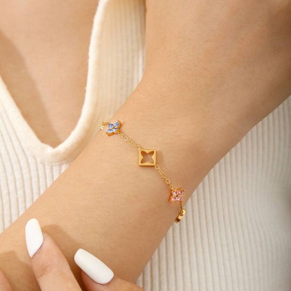 Armband "Florentina Coloured" vergoldet