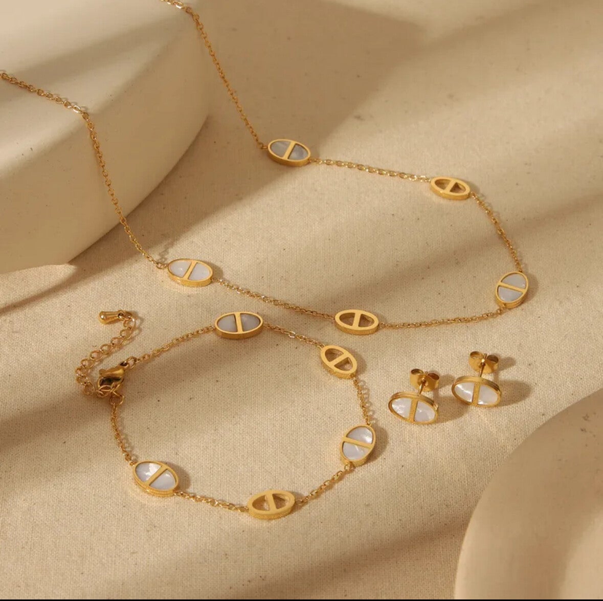 Set "Eclypse“ 18K vergoldet