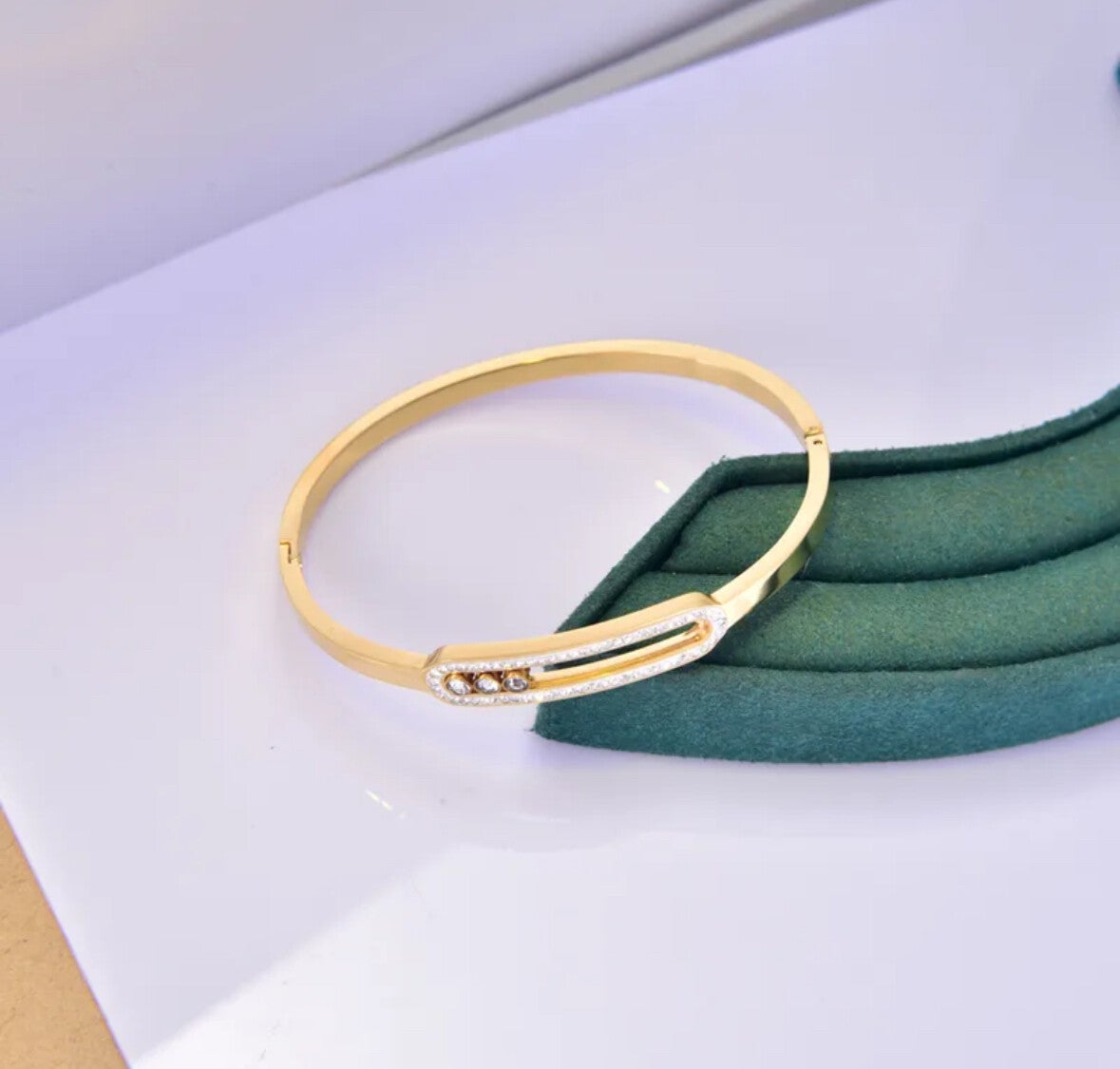 Armreif "Eclypse“ 18k vergoldet