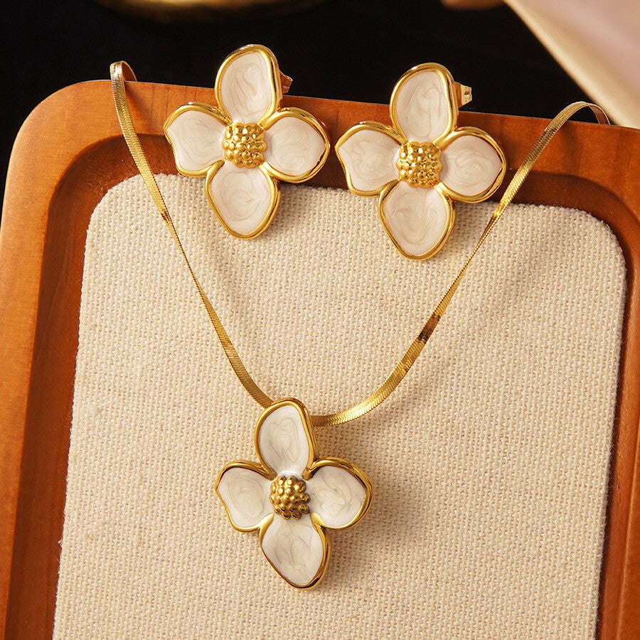 Set "Fleur“ 18K vergoldet