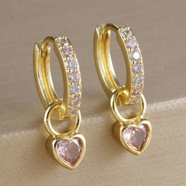 Creolen "Heart2" 18K vergoldet