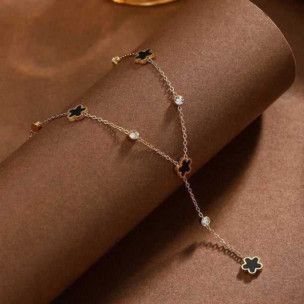 Halskette "Clover2“ Schwarz