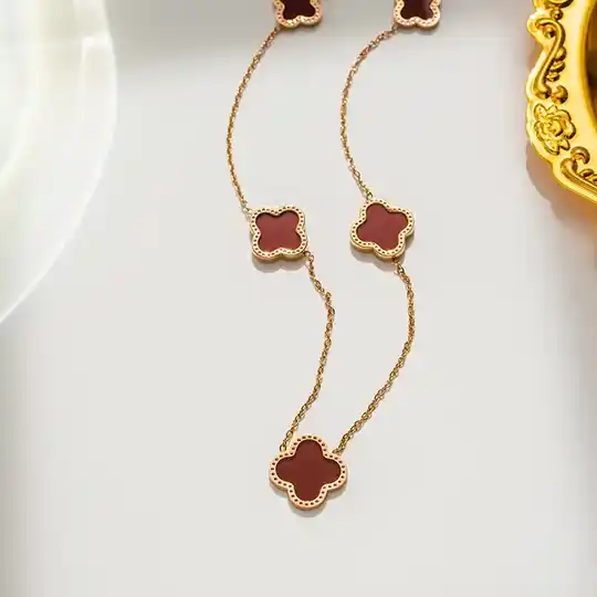 Halskette "Clover2“ Rot