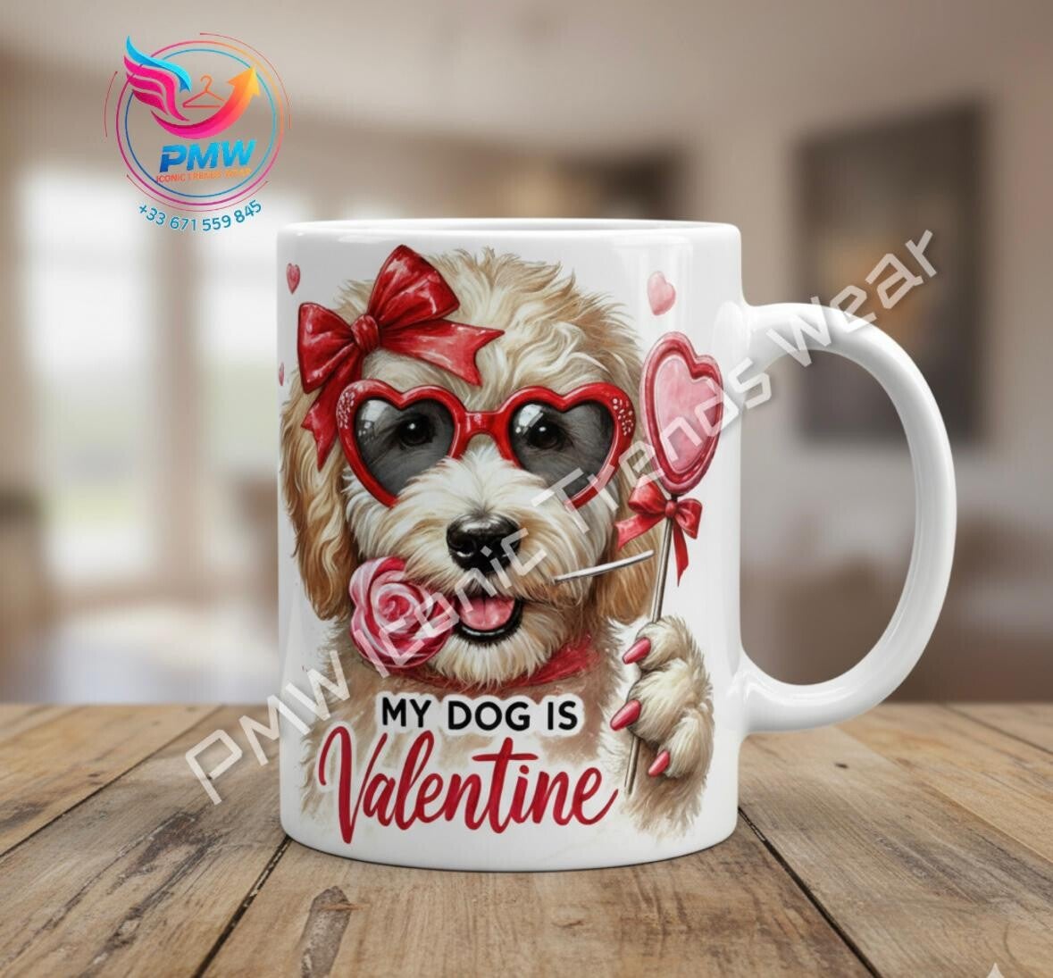 Mug St Valentine's Dog