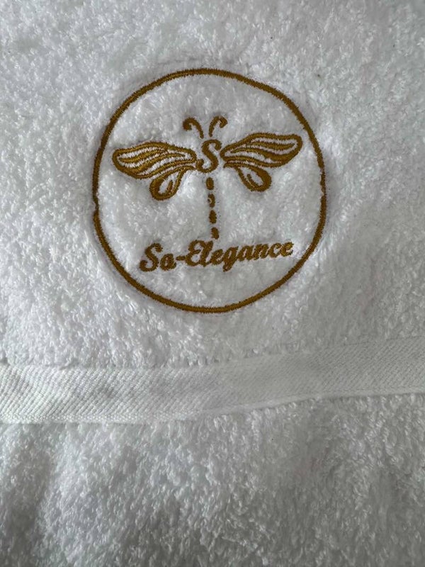 Serviette Signature Blanche Gr. 34 X 68