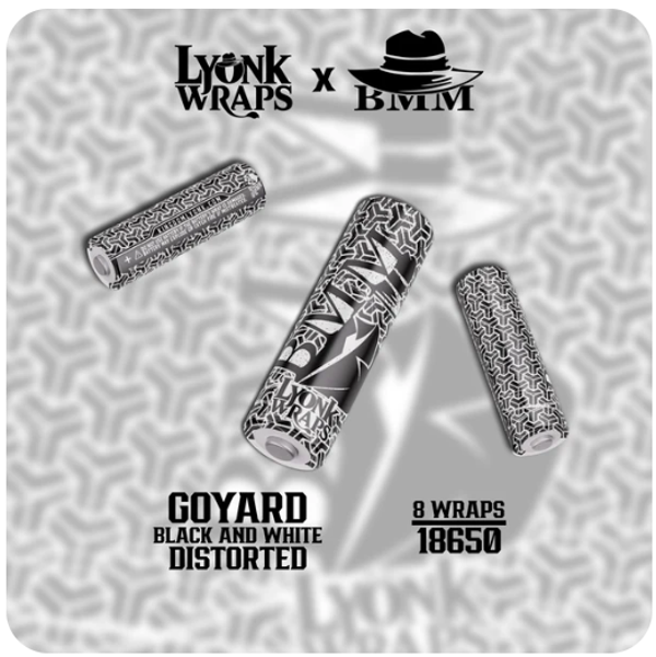 Goyard Black and White Distorted wrap 18650 by Lyon'K