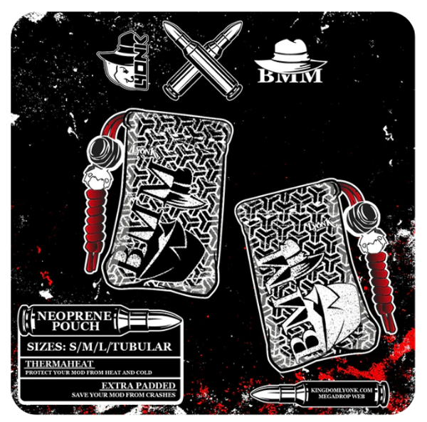 BMM - POUCH - Goyard Black and White Distorted - Neoprene by Lyon'K