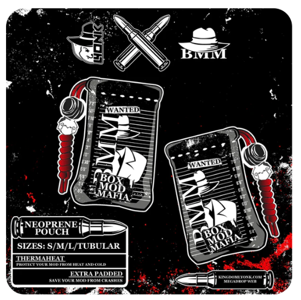 BMM - POUCH - Wanted Black and White - Neoprene by Lyon'K