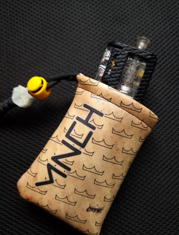 Monarchy Crowns Beige Pouch - FauxLeather  by Lyon'K