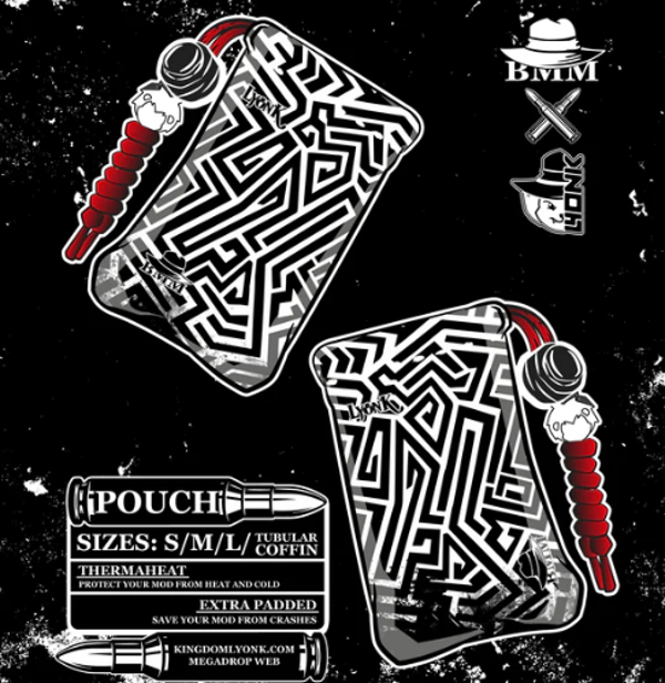 BMM - POUCH - MAZE BLACK AND WHITE by Lyon'K