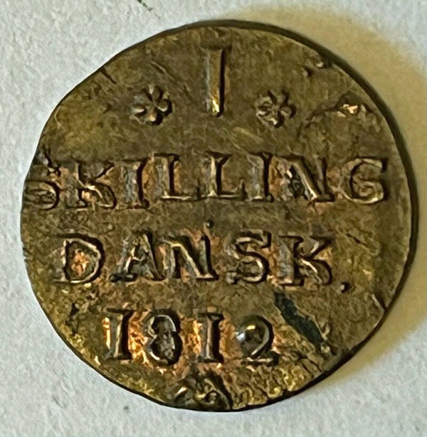 Norge 1 skilling 1812 "sildeflass"