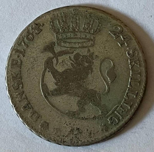 Norge 24 skilling 1764 Frederik V