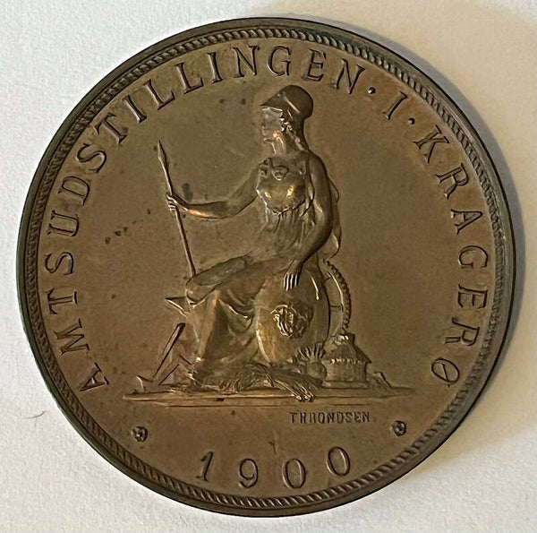 Amtsudstillingen i Kragerø medalje med eske