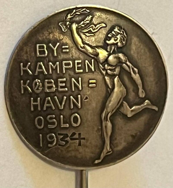 Bykampen friidrett København - Oslo 1934. Sølv