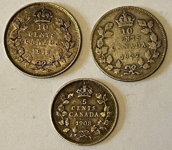 Canada 3 silver cent  - sølv mynter
