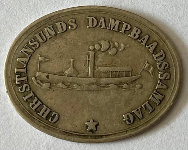Christiansunds dampbaadssamlag 5 øre pollett