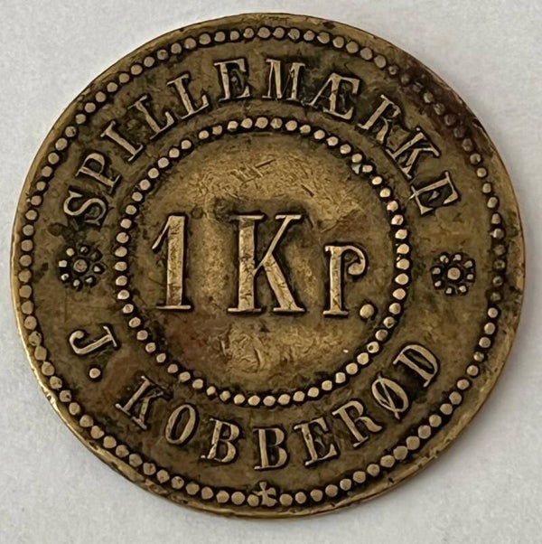 J. Kobberød, Danmark 1 krone værdi i varer pollett token