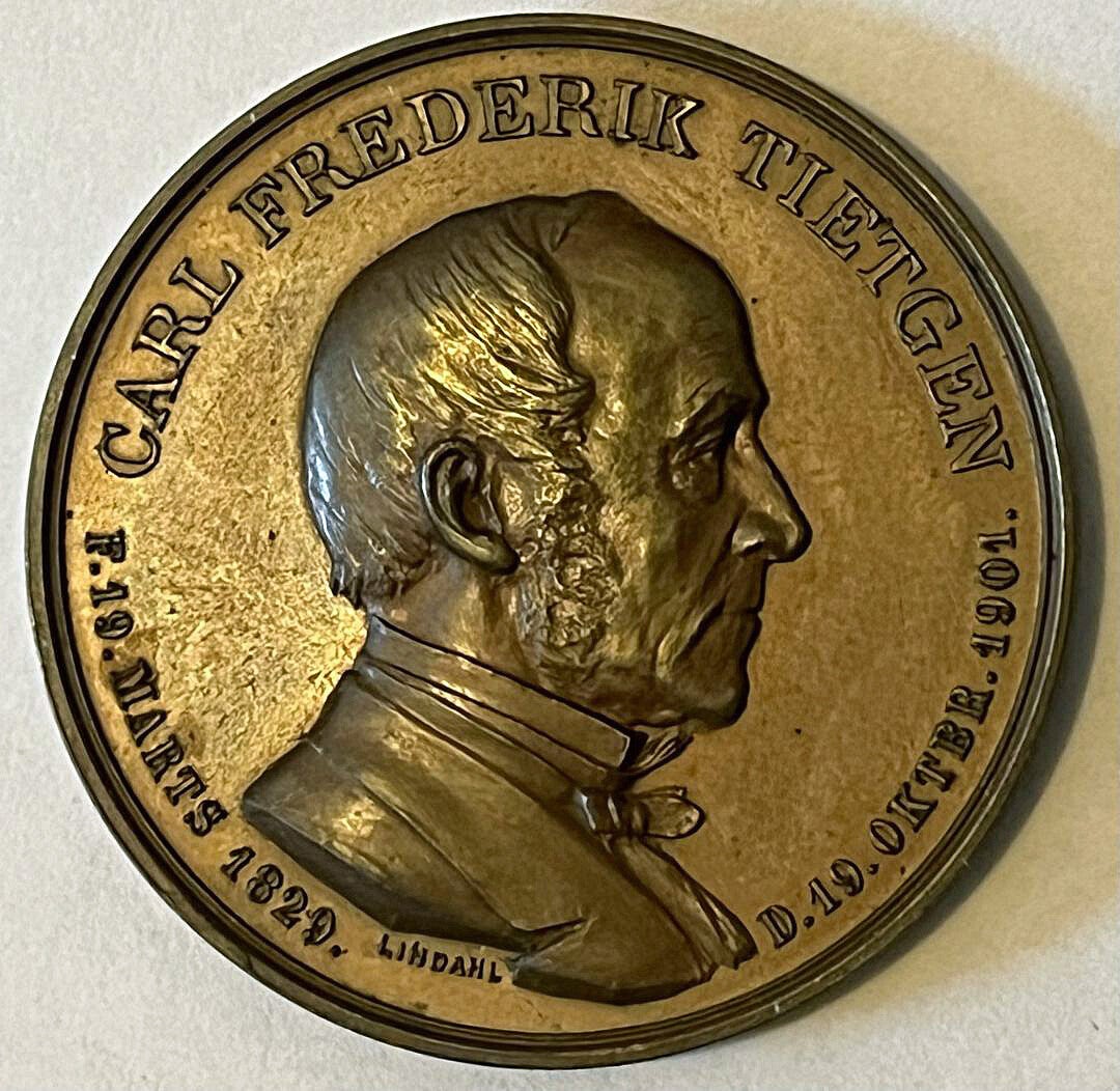 Danmark Carl Frederik Tietgen, industriman. Medal