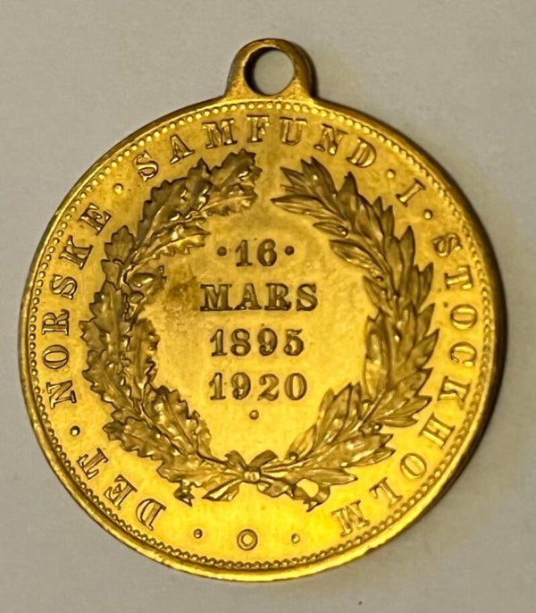 Det norske samfund i stockholm 1895-1920 medalje
