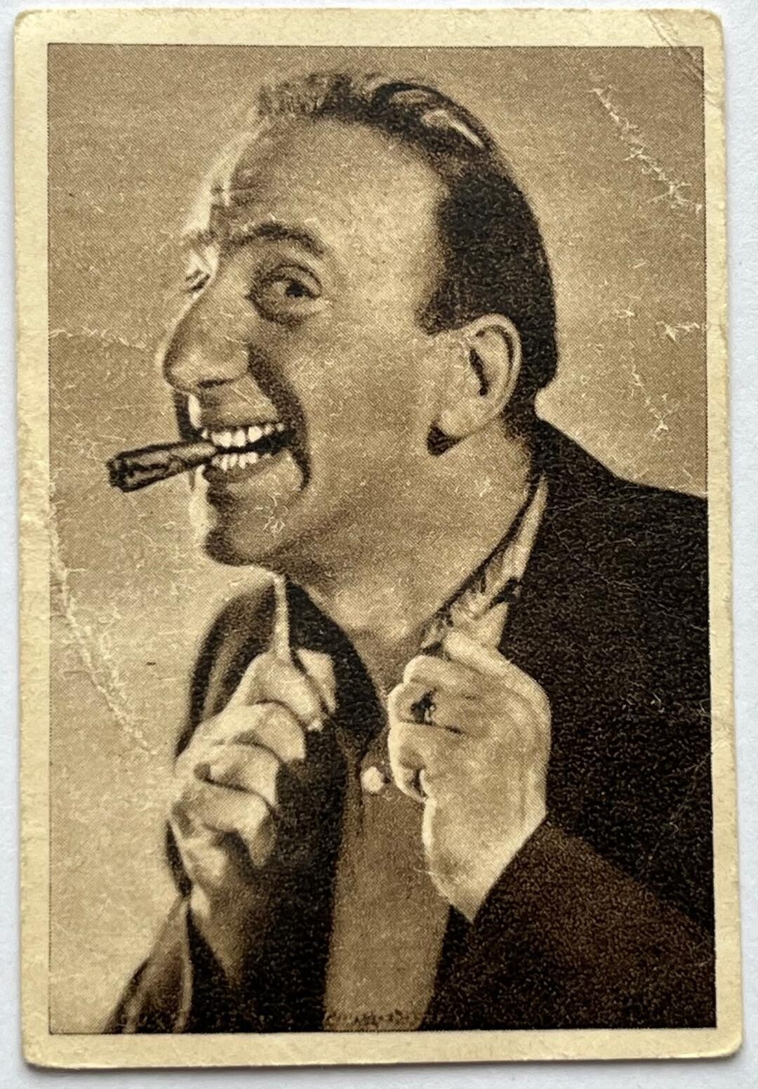 Jimmy Durante, American comerdian & actor. Collectorcard Akaba cigaretts