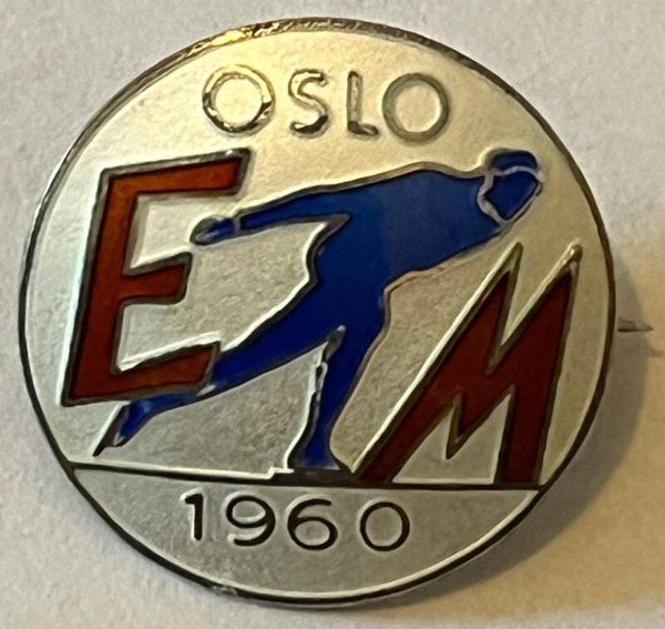 EM skøyter 1960 Oslo. Sølv og emalje