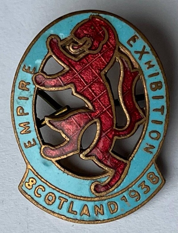 Empire exhibition Scotland 1938 pin badge