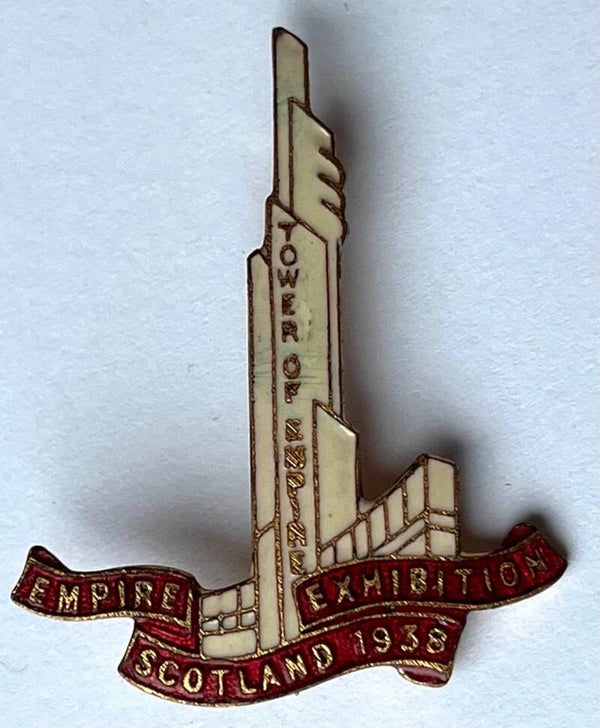 Empire exhibition Scotland 1938 - Tower of empire pin badge