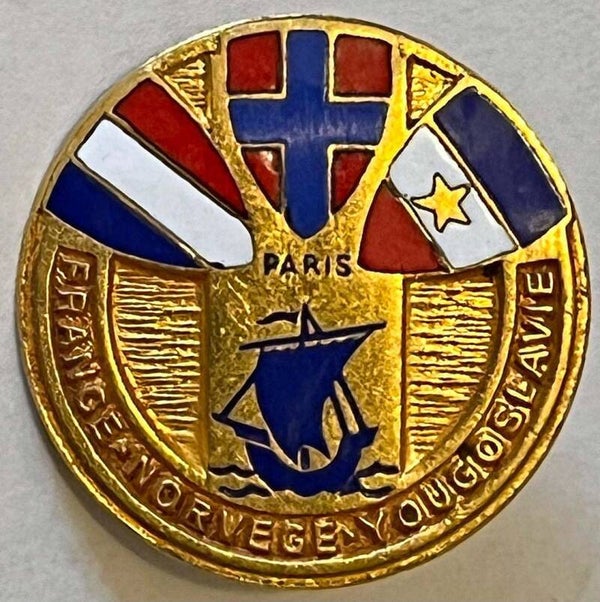 Athletics France Norway Yugoslavia badge - Paris