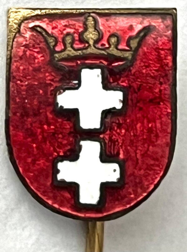 Gdansk coat of arms shield badge