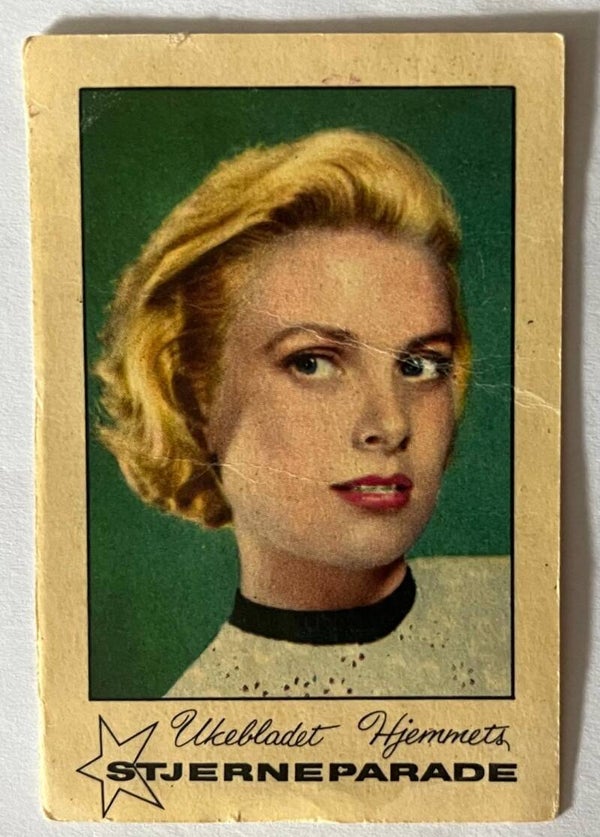 Grace Kelly, American actress & princess of Monaco Collectorcard Ukebladet Hjemmet stjerneparade 1958
